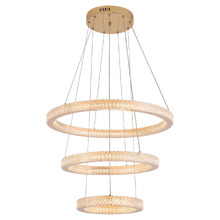 Jones Iron & Acrylic LED 3 Tier Pendant Light